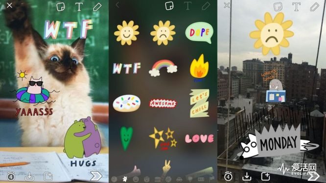 snap stickers