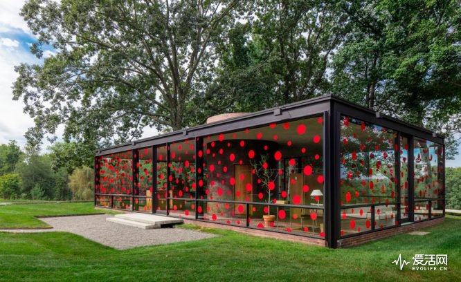 yayoi-kusama-philip-johnson-glass-house